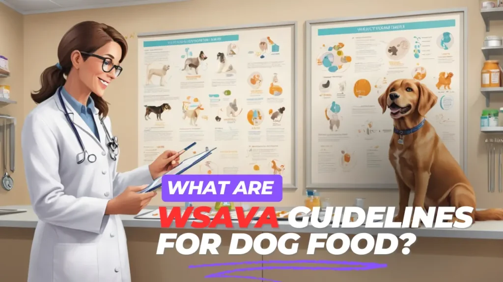 Veterinarian explaining WSAVA Guidelines for Top 5 Dog Foods That Meet WSAVA Guidelines to a pet owner with a happy dog